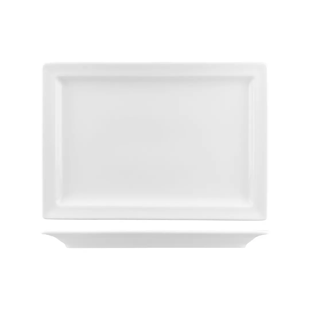 RAK Porcelain Classic Gourmet Rectangular Plate Narrow Rim White CRP33