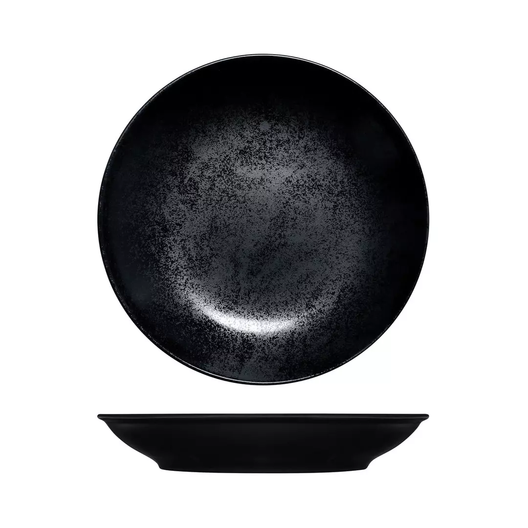 RAK Porcelain Karbon Black Round Coupe Bowl 280mm