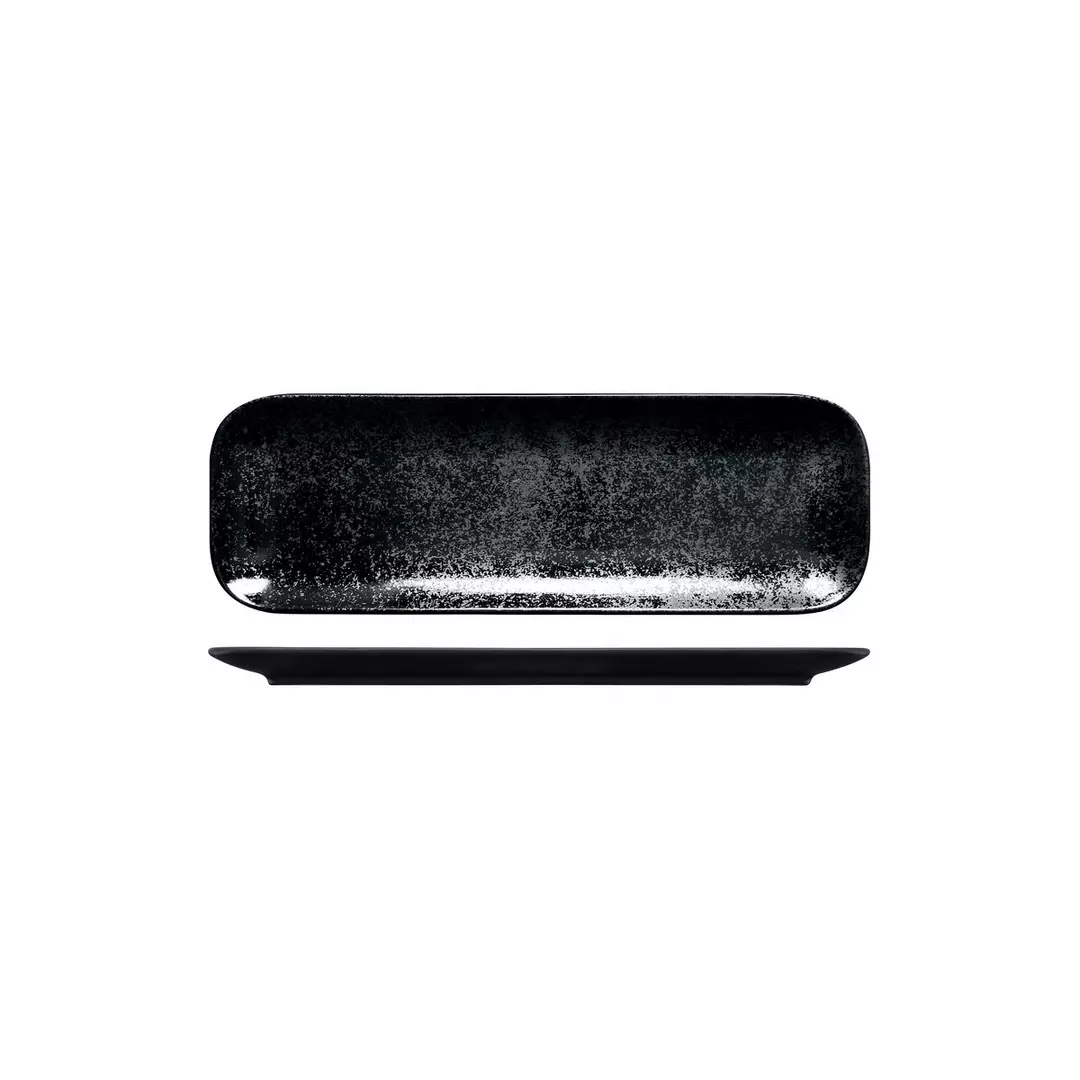 RAK Porcelain Karbon Black Rectangular Coupe Plate RK8331-BK