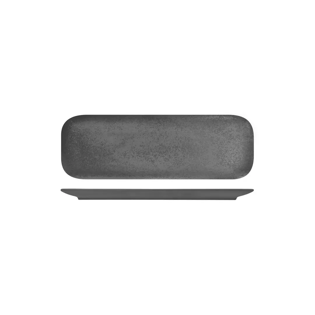 RAK Porcelain Karbon Shale Rectangular Coupe Plate RK8331-GY