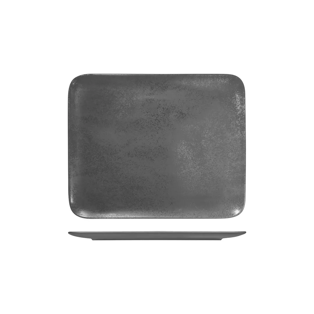 RAK Porcelain Karbon Shale Rectangular Coupe Plate RK8333-GY