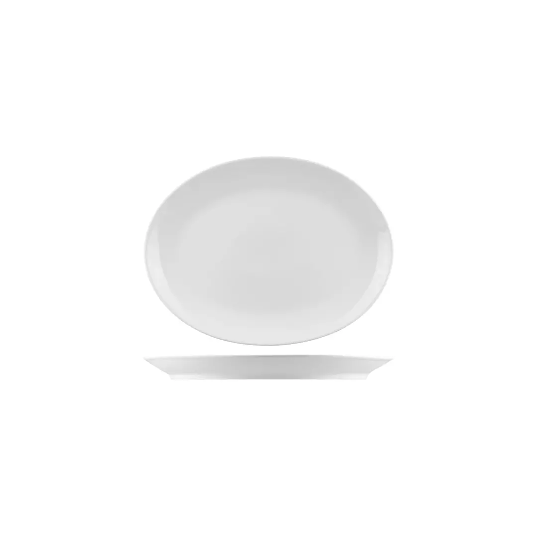 RAK Porcelain Nano Oval Coupe Plate White NOP21