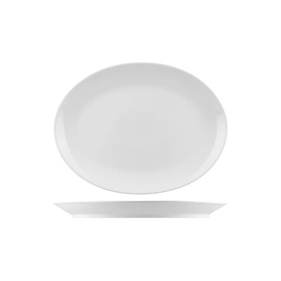 RAK Porcelain Nano Oval Coupe Plate White NOP26