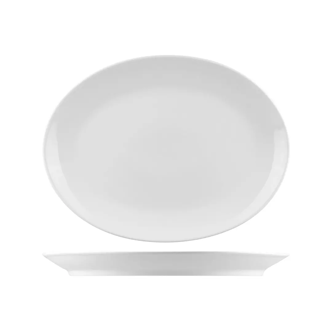 RAK Porcelain Nano Oval Coupe Plate White NOP32