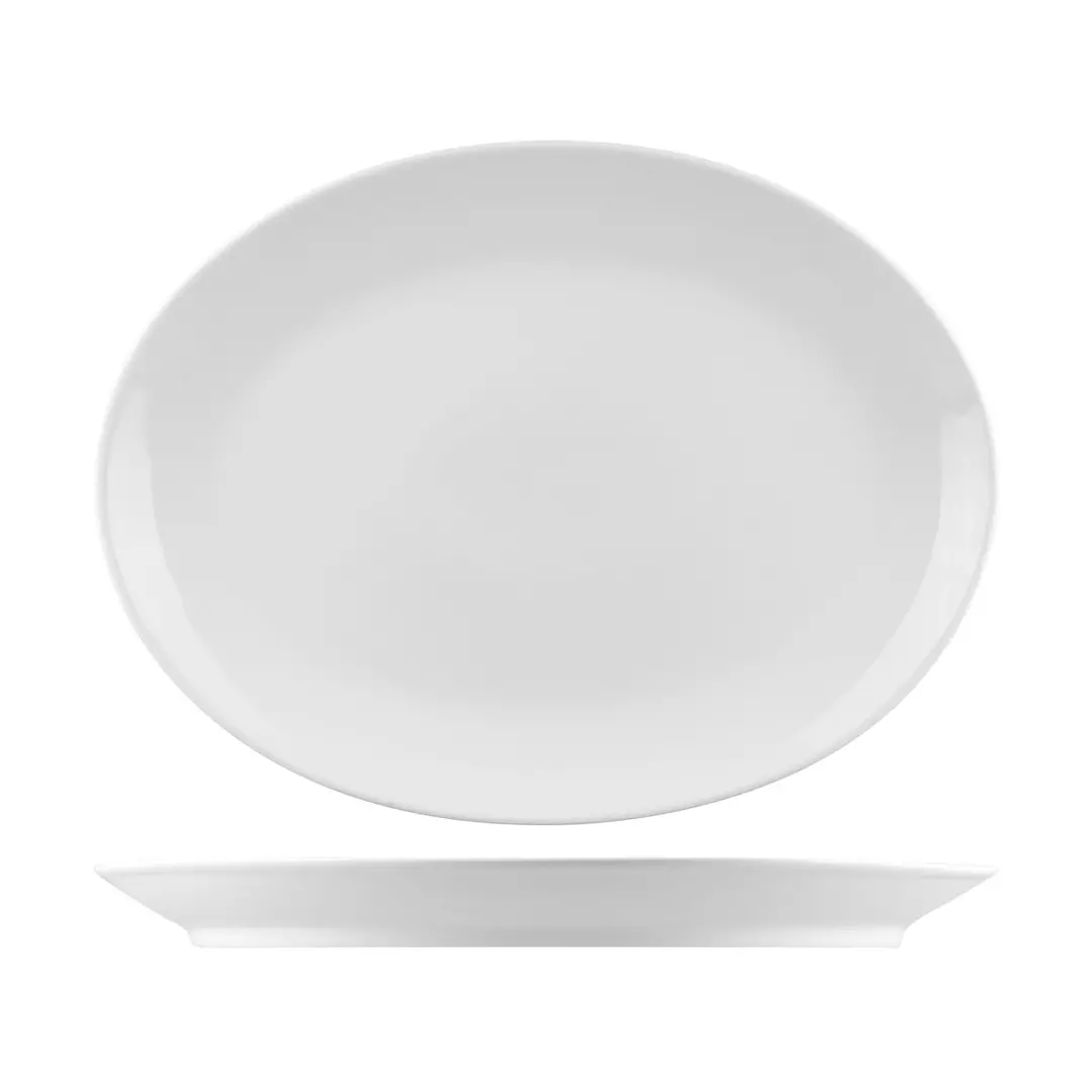 RAK Porcelain Nano Oval Coupe Plate White NOP36